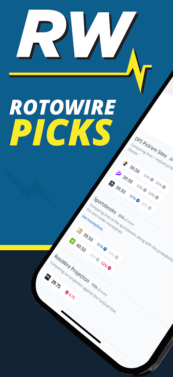 RotoWire Picks | Player Props Tangkapan skrin 0