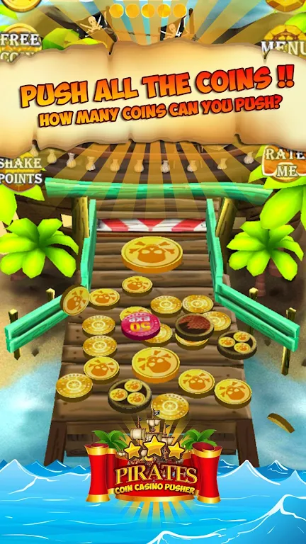 Pirates Coin Casino Pusher 螢幕截圖 1