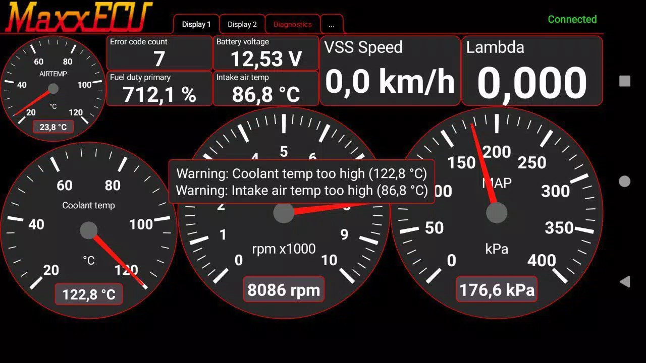 Schermata MaxxECU MDash 1