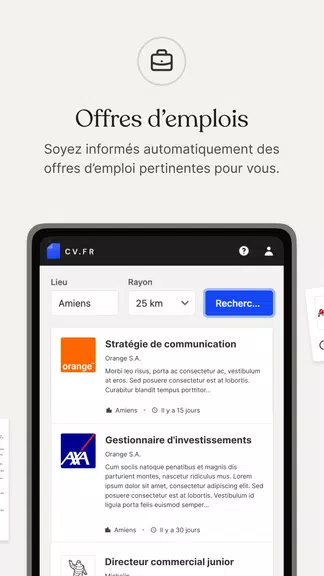 Schermata CV.fr : Créer un CV pro 2