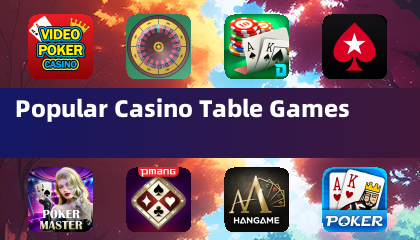 Mga sikat na laro sa talahanayan ng casino